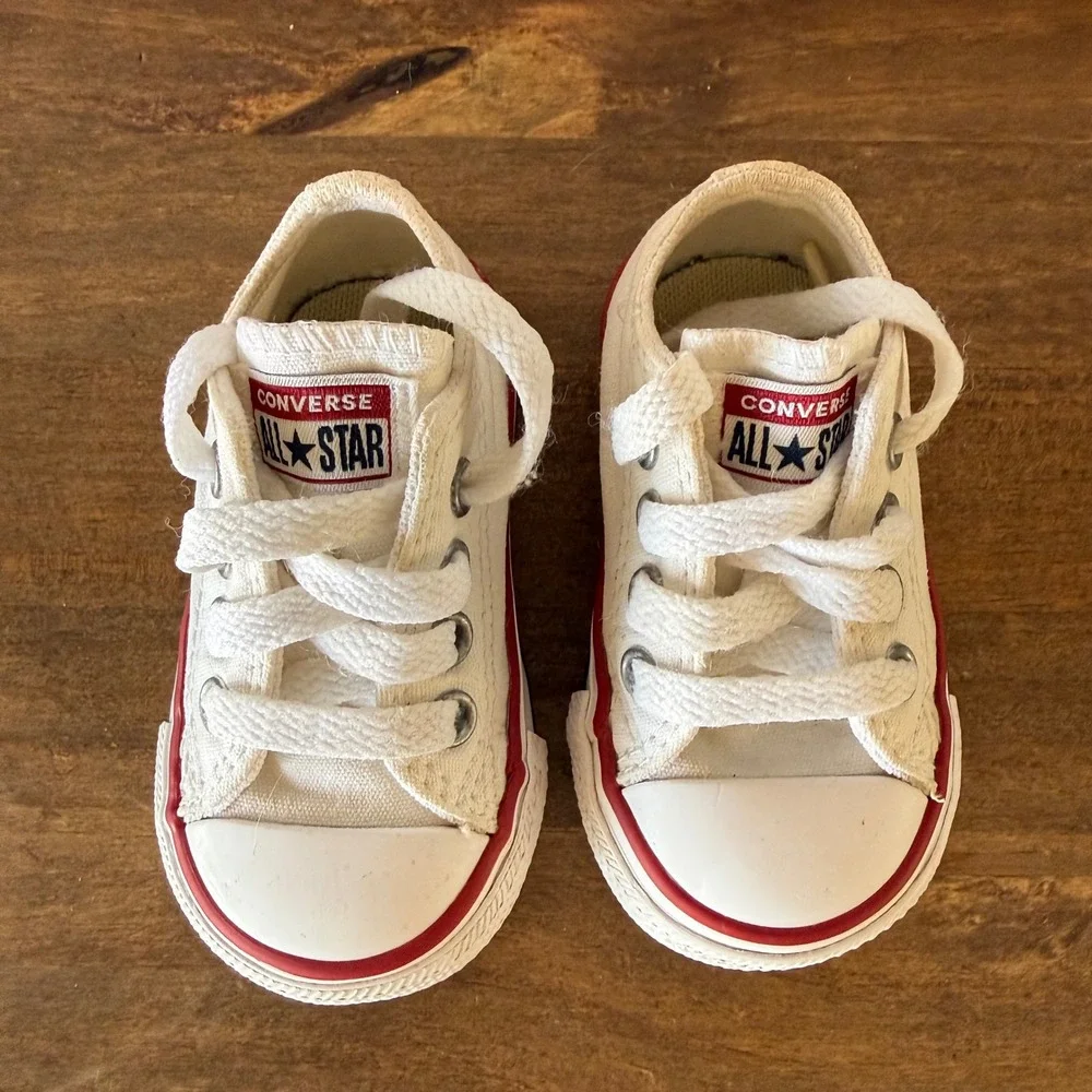 Converse Chuck Taylor All Star Oxford White Canvas Toddler Sneakers Size 3